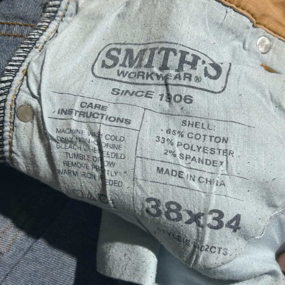 SMITH Blue Classic Denim Jeans with Sturdy Construction